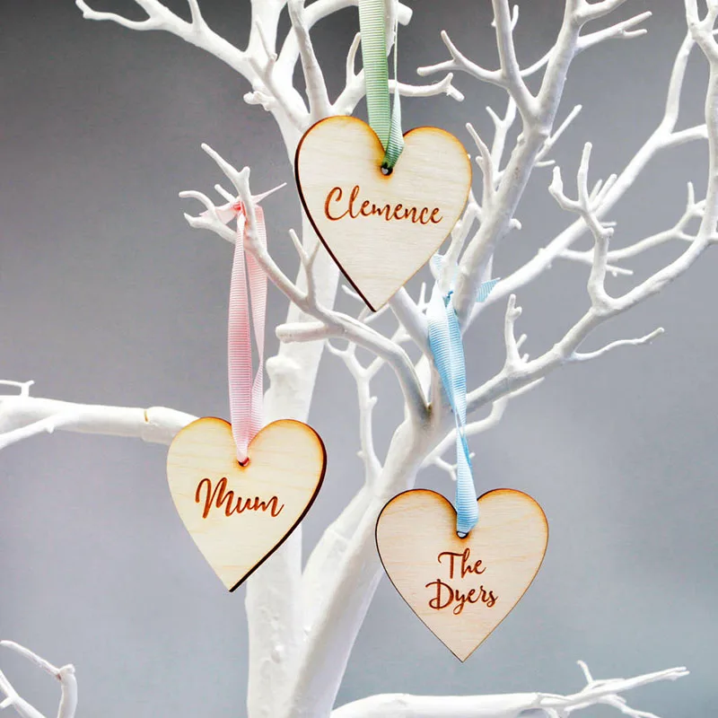 

Wooden Love Heart Shaped Wedding Holiday Decorations Scrapbooking Handmade Wood Art Crafts DIY Tags Birthday Party Supplies