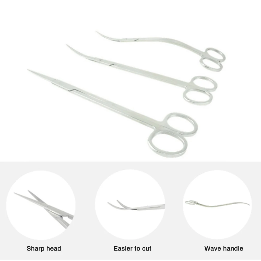 

Aquarium Stainless Steel Water Grass Waterweed Clipper Aquotic Tank Plant Wave Scissor Curved Aquarium Tank Plant Clean Cut #1