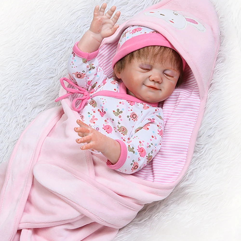 Реалистичная кукла для новорожденных полностью силиконовые куклы 20 дюймов с