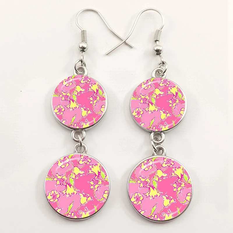 Очаровательные голубые серьги в виде лилии розовые цветочные на заказ