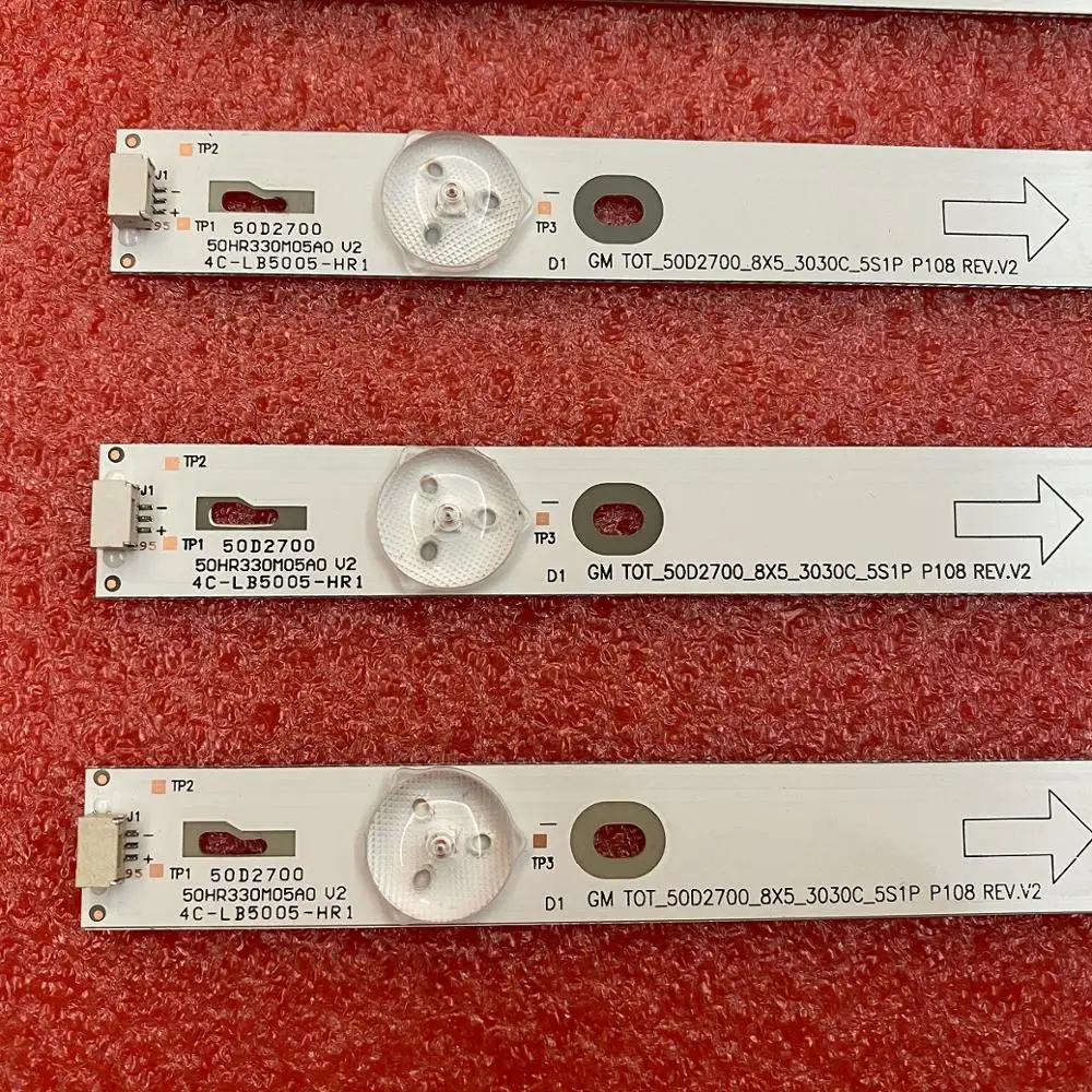 8 шт./компл. светодиодный подсветка полосы для TCL 50D2700 50FS3800 50FA3213 F50S3803 LVF500NDEE 50D2720 4C