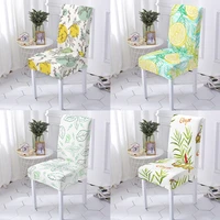 leaves fruit white p 1pc chair cover high living spandex chair slipcover chairs kitchen seat case spandex wedding banquet 12