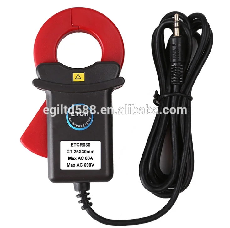 

ETCR030 0-60A High Accuracy Clamp AC Leakage Current Sensor With Clamp CT High Order Harmonic Current Measurement