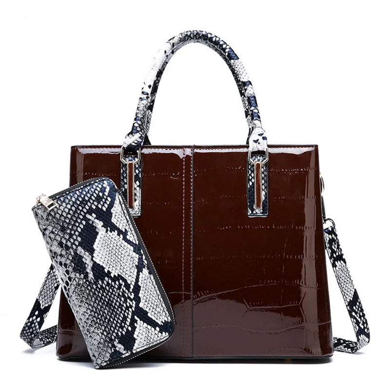 Винтажные роскошные сумки дизайнерские 2 комплекта модные из змеиной кожи