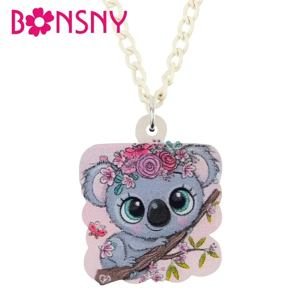 Bonsny акриловое квадратное ожерелье с рисунком детской модели чокер животным