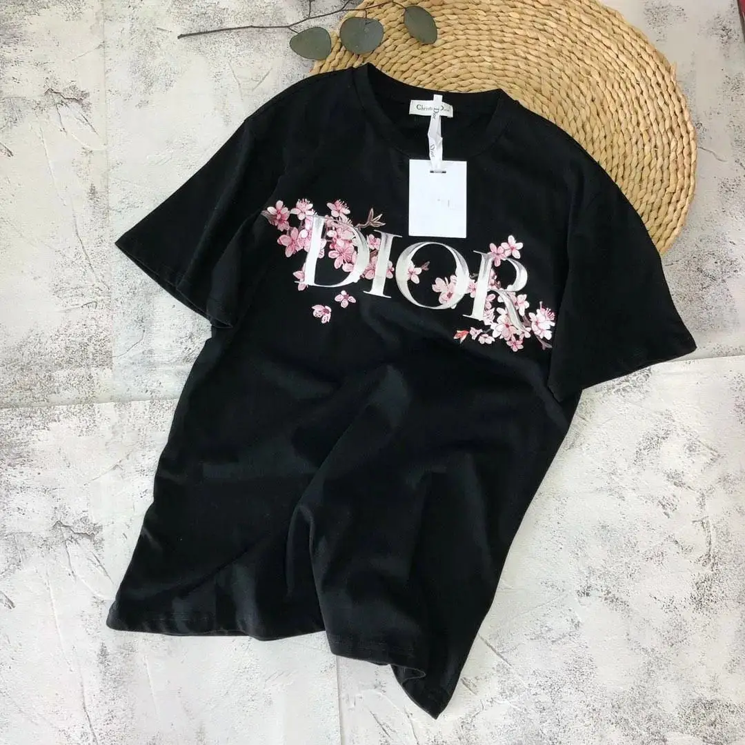 

European and American spring and summer new DO letter printed cotton short-sleeved loose tops for gay women loose T-shirt tops