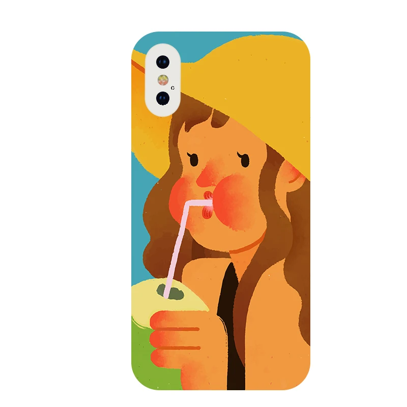 

NOHON Printed Pattern Mobile Phone Case For iPhone 11 12 Pro Max mini SE 2020 For XR 7 8 plus 6S X XS Max Lovely Back Cover