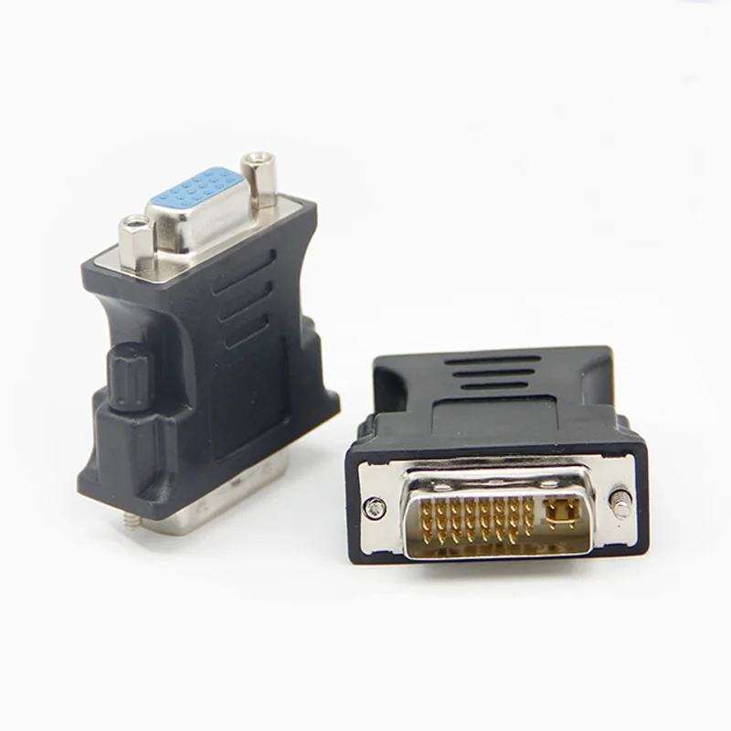 10 шт./лот DVI 24 + 5 контактов (DVI I) штекер в VGA Женский конвертер для компьютера