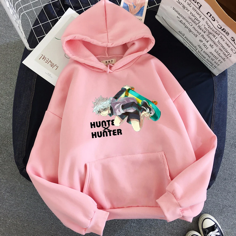 

Japanese Anime Hoodie Women Men Hunter x Hunter Print Harajuku Oversized Sweatshirt Unisex Fashion Warm Casual Couple Clothing