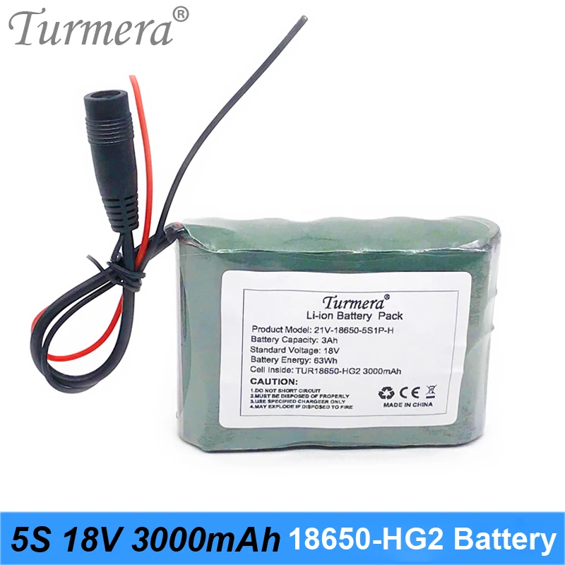 5S 18V 21V 3000 мА/ч с возможностью зарядки Литий Батарея пакет TUR18650HG2 30A сотовый BMS для