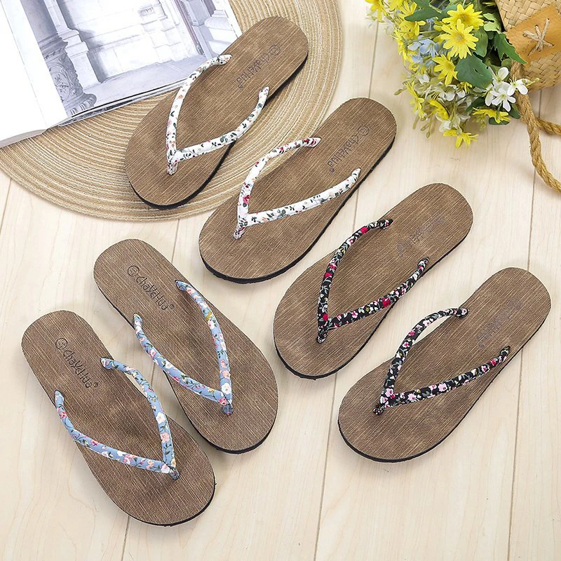 

Vintage Women Flip Flops 2021 Summer Slippers Platform Beach Shoes Slides Outdoor Retro Clip Toe Casual Flat Slippers Women