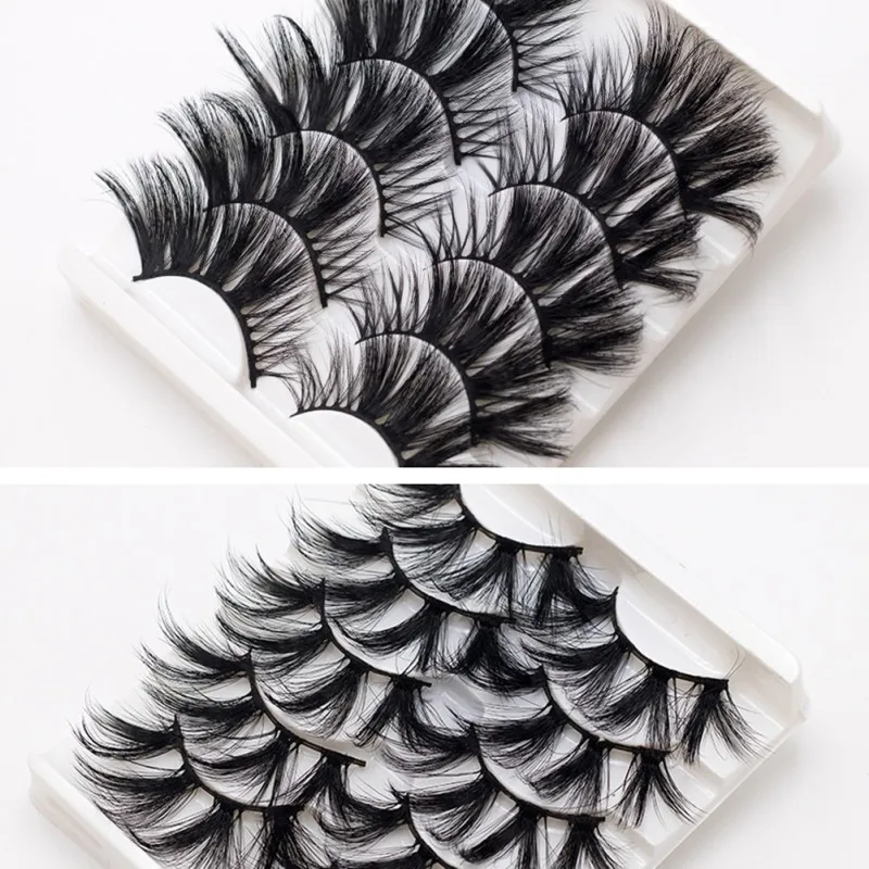 

False Eyelashes Natural 5 Pairs Of Multi-layer Extended Thick Web Celebrity False Eyelashes 5D25mm .