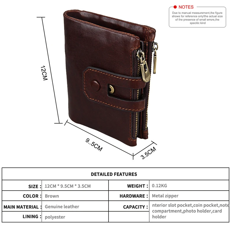 Женский короткий кошелек из 100% натуральной кожи мужской для мелочи Мужской