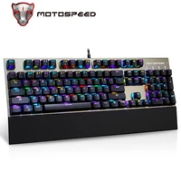 motospeed ck108 mechanical keyboard russian english 104 keys rgb wired gaming keyboards