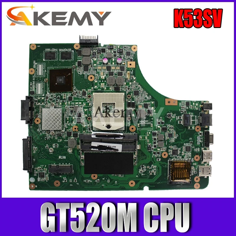 Akemy K53SV материнская плата для ноутбука For Asus K53SC K53S K53 тест оригинальная REV2.1/2 4/3 0/3 1