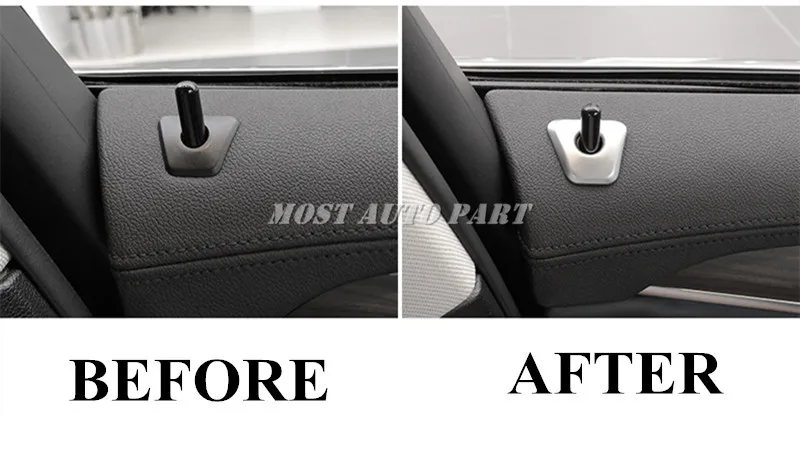 Внутренний Автомобильный Дверной замок контактная крышка отделка 4 шт. для BMW 5