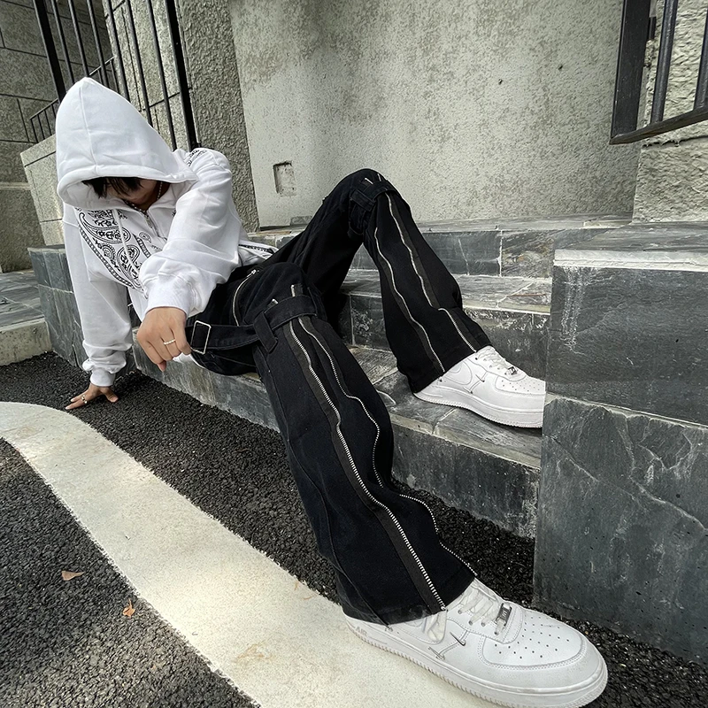 Original high street pants men's fashion brand fried Street hiphop functional wind overalls trousers