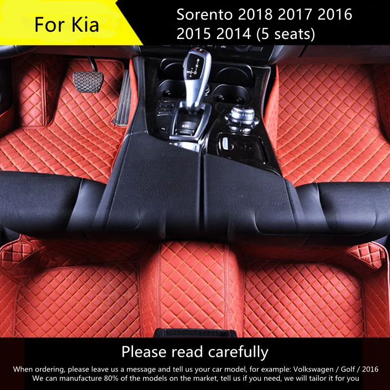 

Car Floor Mats For Kia Sorento 2018 2017 2016 2015 2014 (5 seats) Interior Carpet Waterproof Decoration Protect Rugs