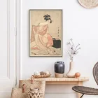 Ретро-постеры в японском стиле с изображением женщины и кошки, винтажные постеры 1781, японская картина среднего века, Современный домашний декор