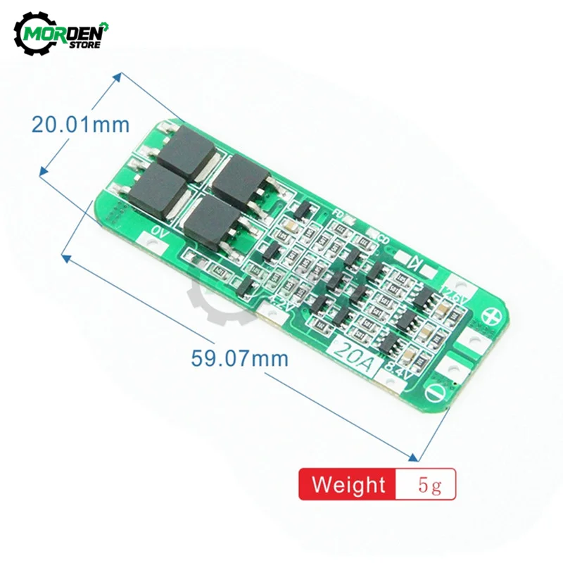 

12.6V-13V 3S 20A Li-ion Lithium Battery 18650 Charger Protection Board PCB BMS Cell Charging Protecting Module