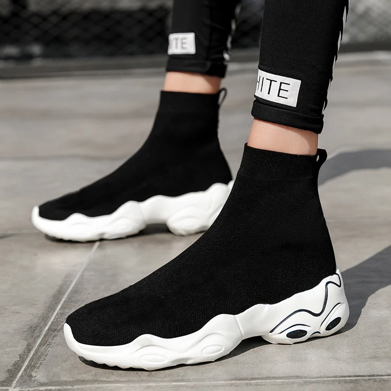 Женские кроссовки Дышащие носки обувь для пробежек толстая подошва большого