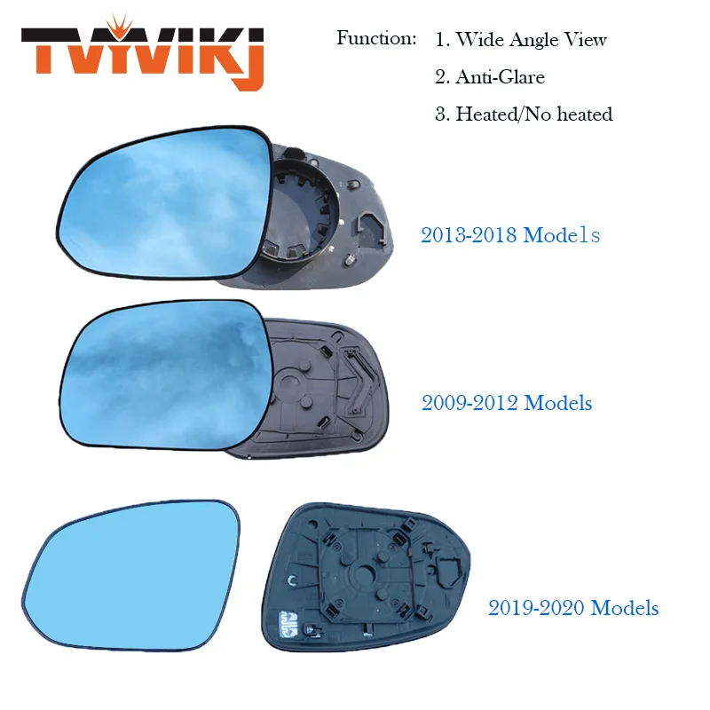 Боковое зеркало заднего вида TVYVIKJ синее стекло для Toyota RAV4 2009 2020 трехпоколение