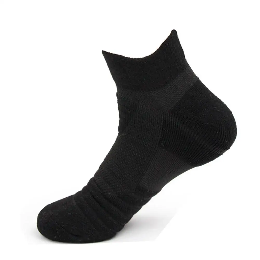 New Men Sports Cotton Socks Running Socks Sweat Absorption Breathable Anti Skid Running Black/white/grey Thickened