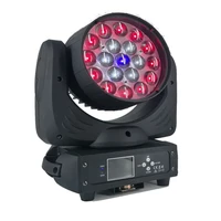 2pcs disco event wedding party light moving head led zoom 19 x 15 rgbw 4in1 ring led wash moving head high fashion zoom ligh