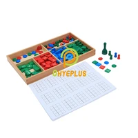 stamp game montessori mathematics materials equipment to learn decimal system early educational toys wooden math toys for kids