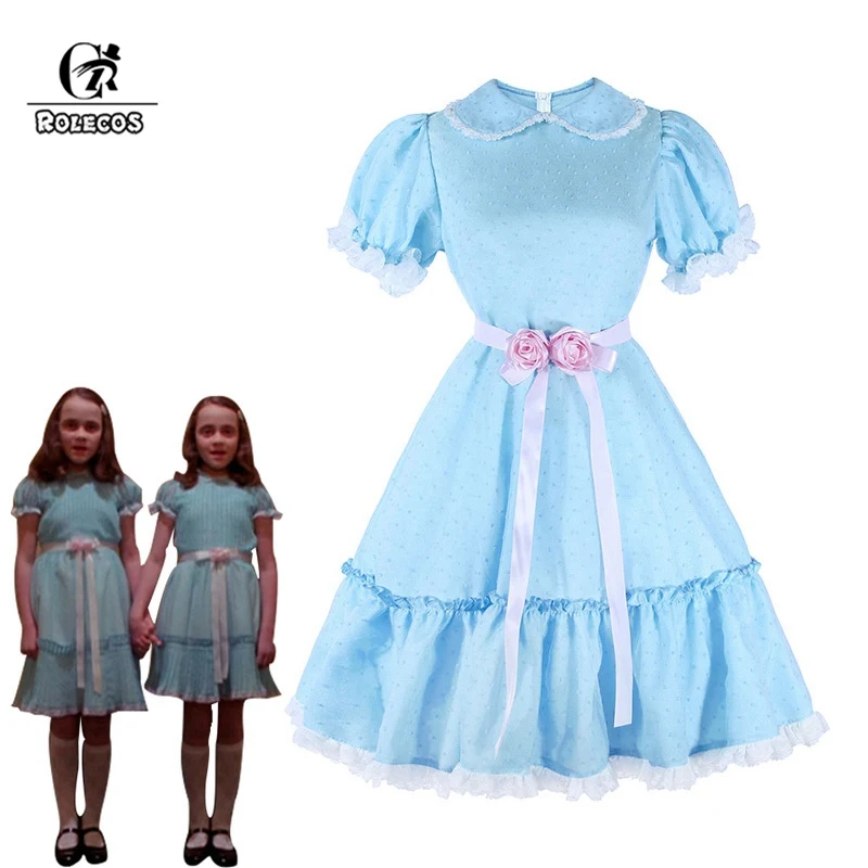 ROLECOS женский костюм на Хэллоуин блестящие Близнецы косплей милая Лолита платье