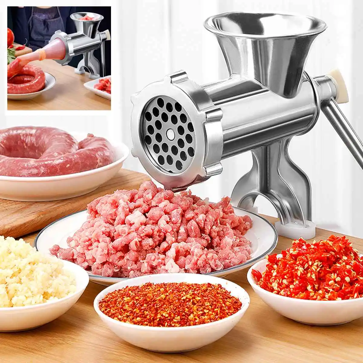 

Электрический миксер для мяса, блендер, измельчитель из нержавеющей стали, Электрический измельчитель, Ручной Кухонный аппарат для пригото...