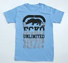 Новая уличная одежда Ecko_Unltd Мужская футболка с графическим рисунком Ss с логотипом железной стороны Рино бесплатная пара носков Новая мода Мужские Женские размеры S-3Xl