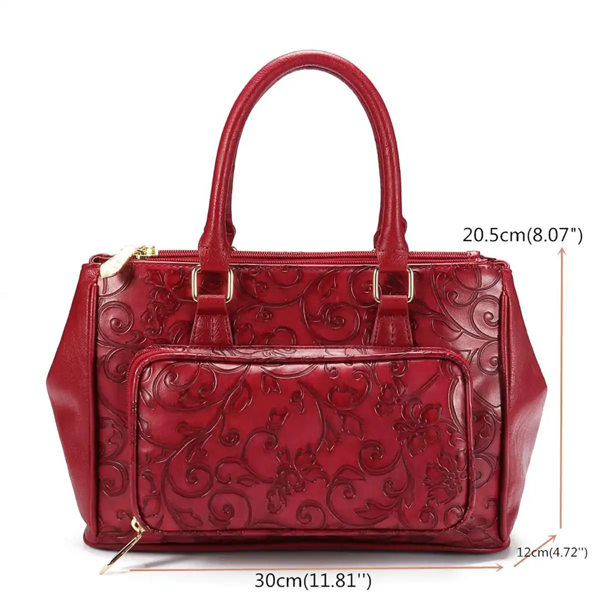 

Retro Embossed Female Handbag High Quality PU Leather Crossbody Bag High Capacity Shoulder Bag Student Wallet Women's Fashion