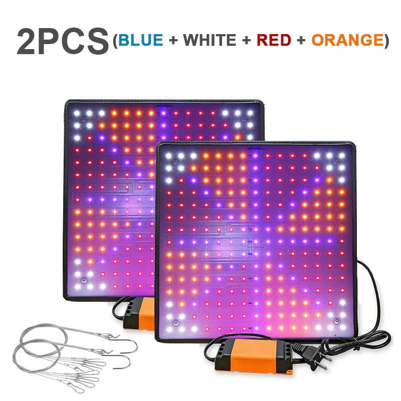 2pcs multiple colour Светодиодный светильник s для выращивания в помещении 1000 Вт 3500 К светодиодный светильник для выращивания полный спектр Фито лампа для выращивания растений палатки лампы для цветов Fitolamp - Испускаемый цвет: 2pcs multiple colour