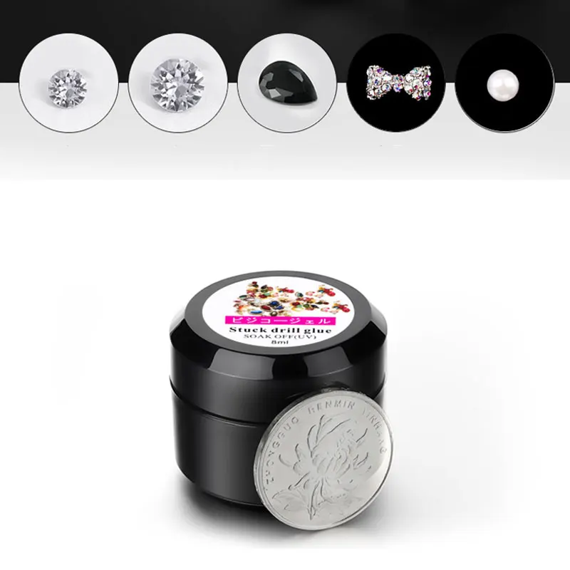 Клей для Стразы ногтей Быстросохнущий акриловый УФ-клей накладных инструмент