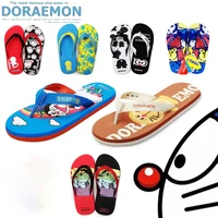 summer doraemon full palm slippers designer sandals flip flops men home casual shoes luxury man woman clapper