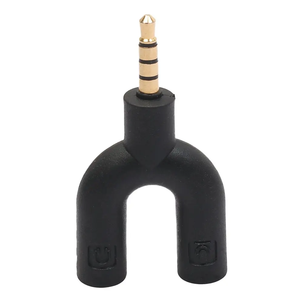 3.5mm U-shape Earphone Adapter Double Jack Plug Stereo Headphone Splitter For PC/MP3 Smartphone Player Audio Cables | Электроника