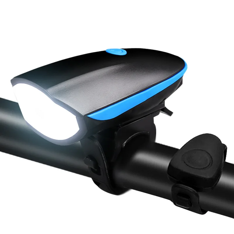 Bicycle Lamp Headlight Mountain Bike Night Riding Equipment Strong Light Flashlight Charging Horn Cycling | Спорт и развлечения