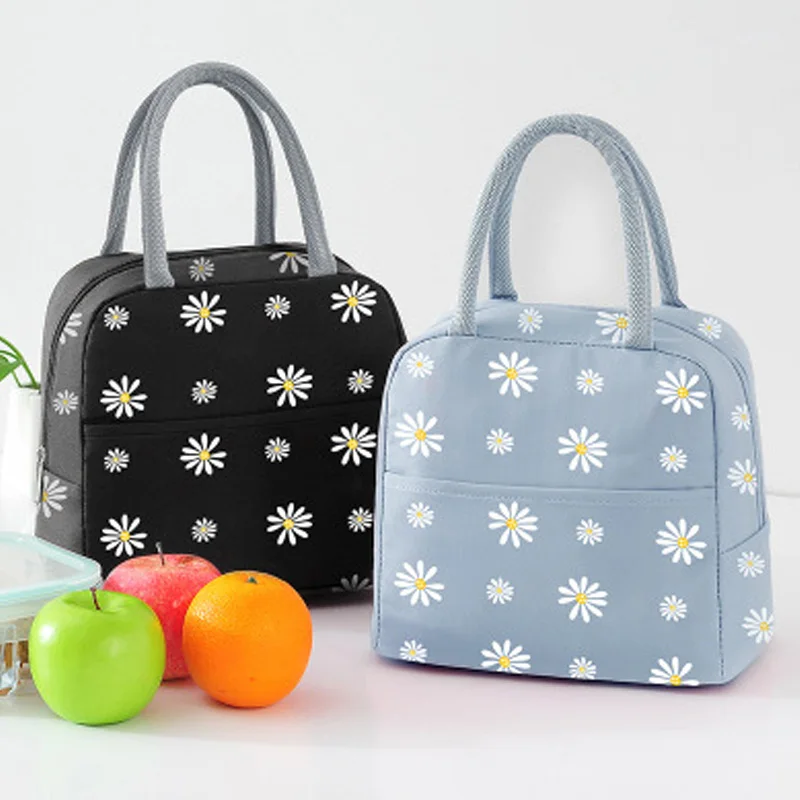 

Daisy Thermal Insulated Lunch Cooler Bags Bento Box Storage Tote Children Men Women Food Snacks Carry Bag for Work School