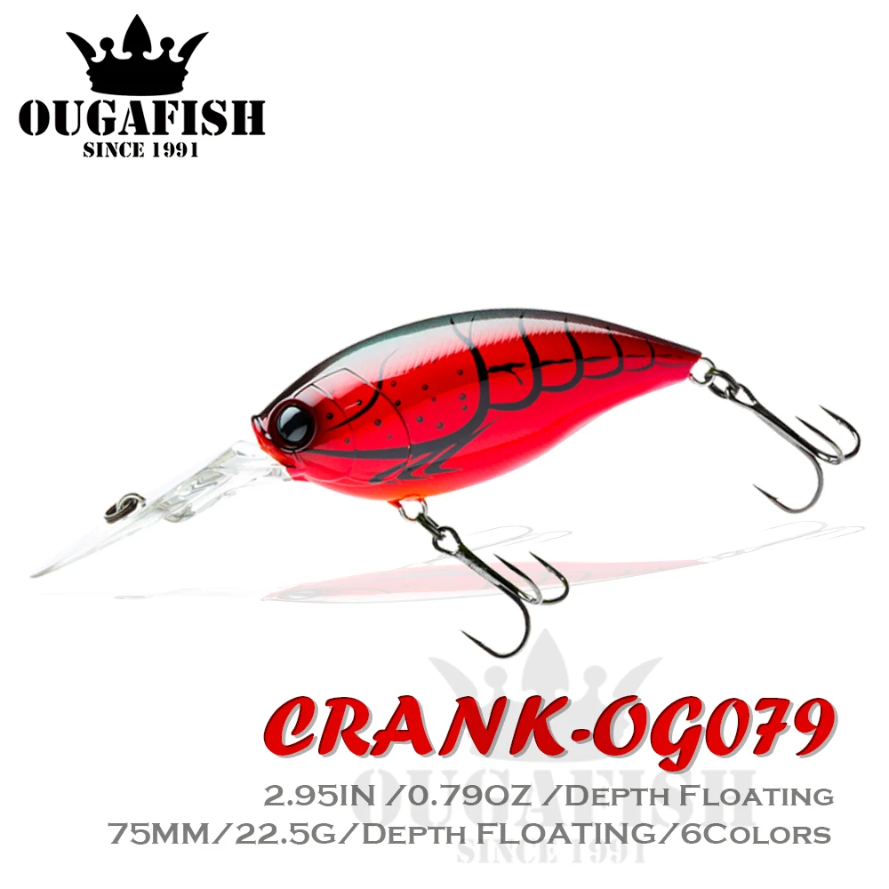 

Crankbait Fishing Lure Floating Hard Bait Weight 22.5G Drifting Depth 2-3M Mino Rock Lures Pesca Wobblers Trolling Perch Lokken