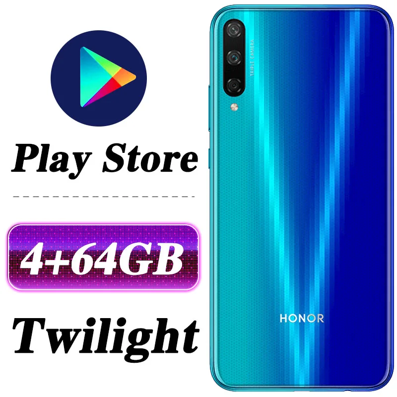 4G 64G Twilight Honor play 3 мобильный телефон honor play 3 6,39 дюймов, четыре ядра, Android 9,0, разблокировка лица, GPU Turbo 3,0, Поддержка Google play - Цвет: 4G 64G Twilight