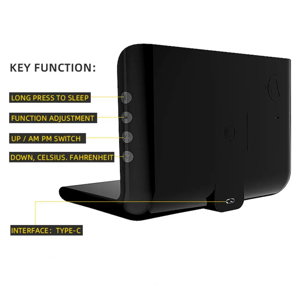 creative wireless super charger phone charging station with digital alarm clock mirror alarm clock thermometer electronic clock free global shipping