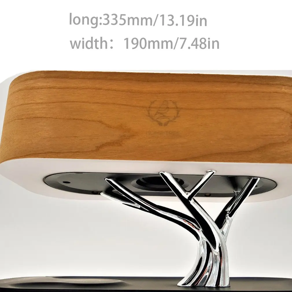 

Multifunction LED Table Lamp Speaker Auto Sleep Mobile Phone Wireless Charger Tree Design Home Decoration