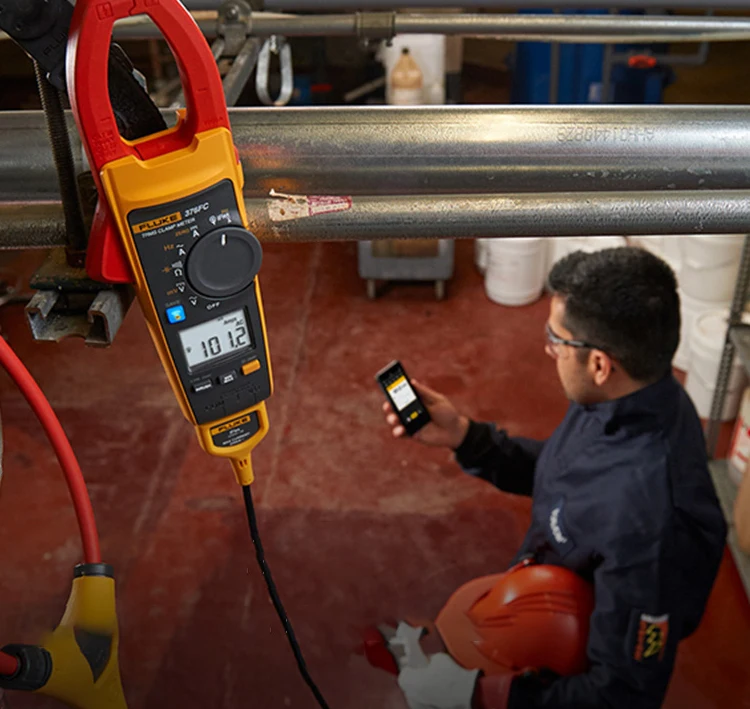 Fluke 376 FC True RMS 1000A AC/DC клещи с iFlex 2500A AC с нист-отслеживаемым сертификатом калибровки Fluke 376-FC