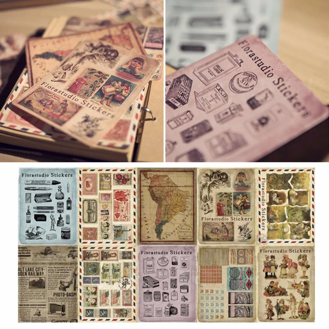 

10 листов, винтажная бумага, фотоальбом, украшение для дневника 95*125 мм