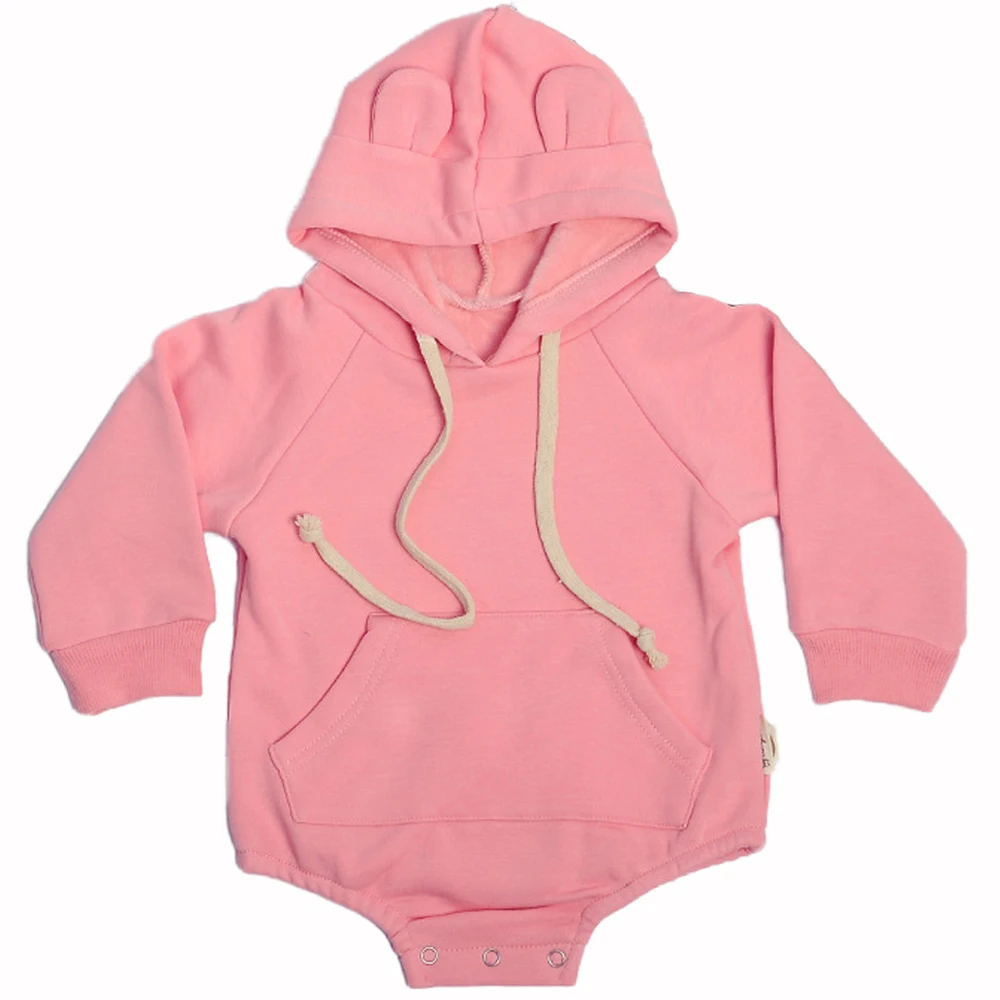 

Toddler Girl Rompers Costume Boys Cute Bear Ear Autumn Winter Soft Warm Jumpsuit Newborn-Baby Hoodies Kids Clothes Unisex