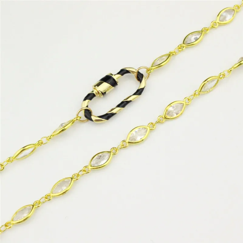 5 шт./лот новый дизайн ожерелье с сердцем/овальной застежкой из фианита компонент