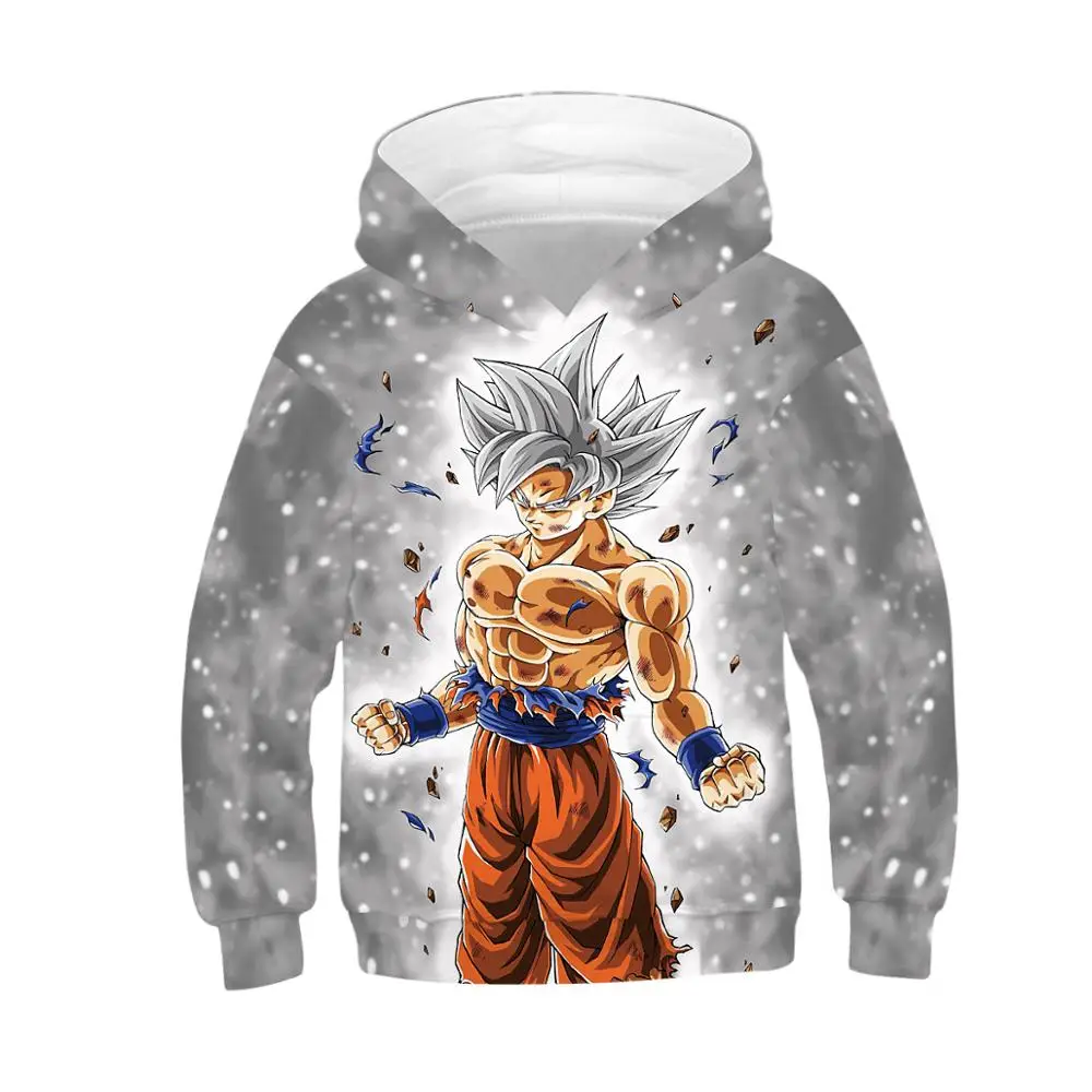 Толстовка с капюшоном Dragon Ball Z аниме Супер Саян 3D принт Подростковая толстовка