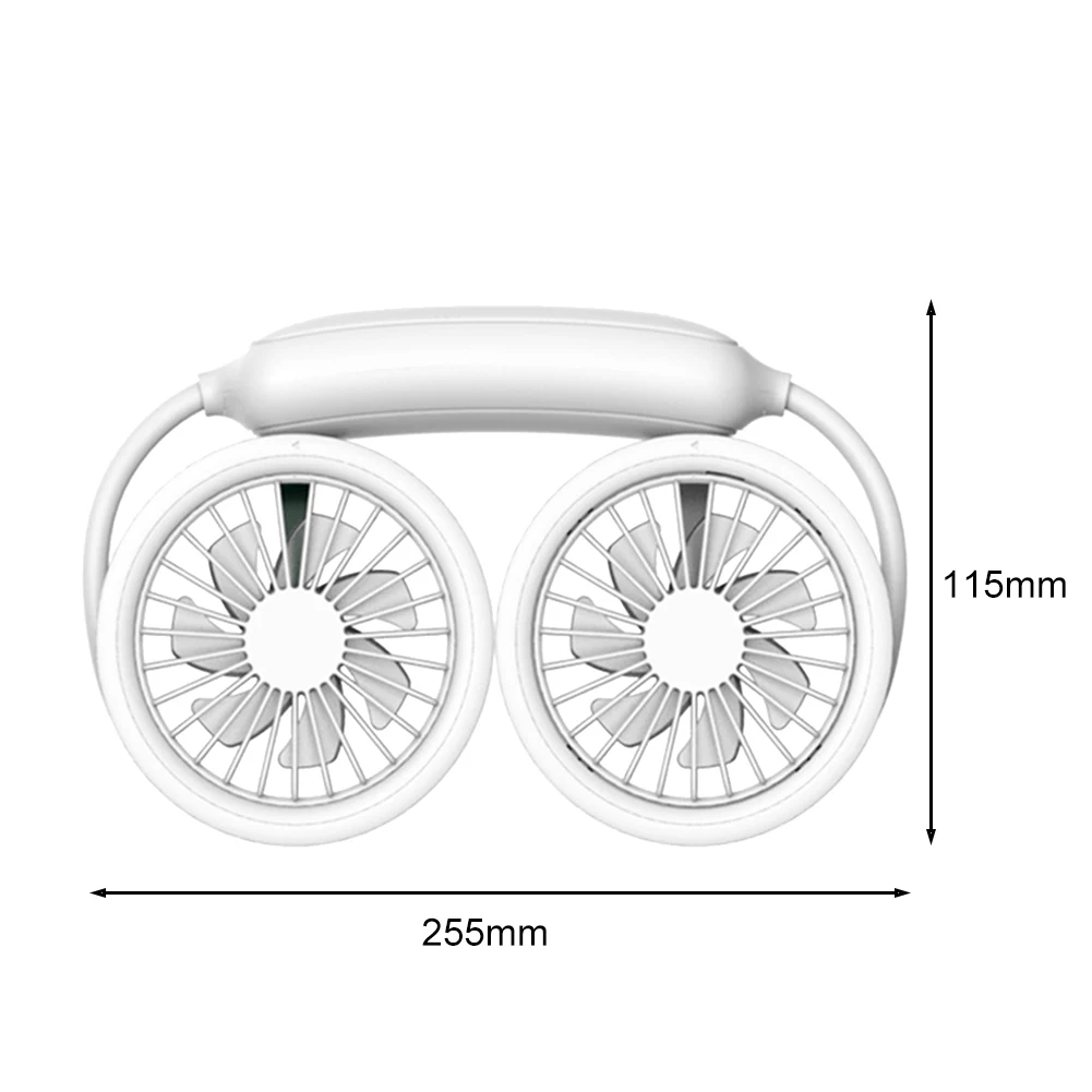 

Foldable Hanging Neck Fan Summer 3 Gear Outdoor Travel Personal Cooling Fan USB Rechargeabl Silent Portable Radiator Neck Fan