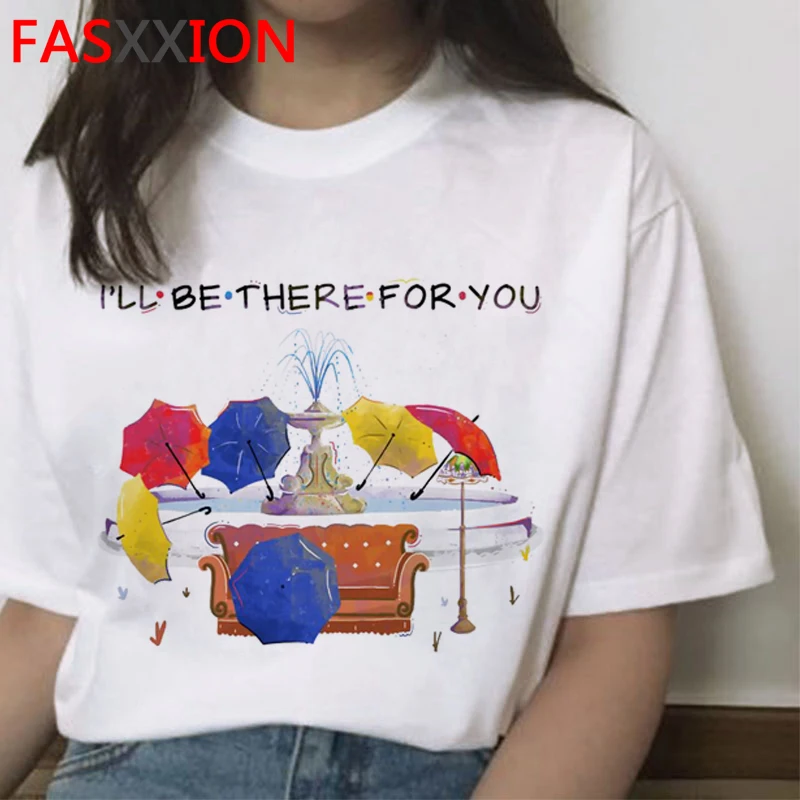 

Friends Tv Show top tees women vintage casual white t shirt t shirt plus size